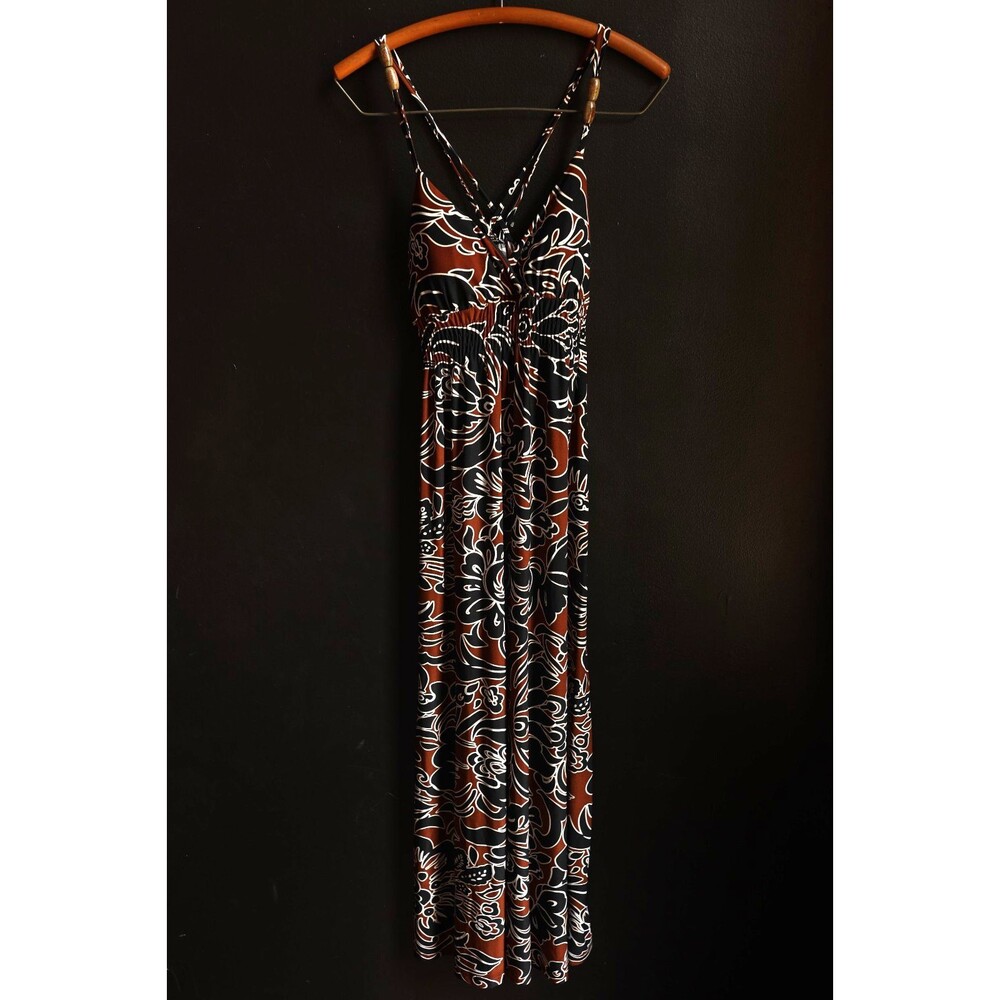 Vintage Y2K Charlotte Russe Brown Maxi Dress Boho Fairy Grunge Earthy Whimsigoth